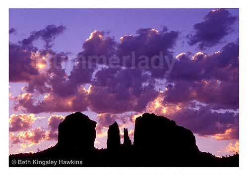 Dawn over Cathedral Rock in Sedona Arizona